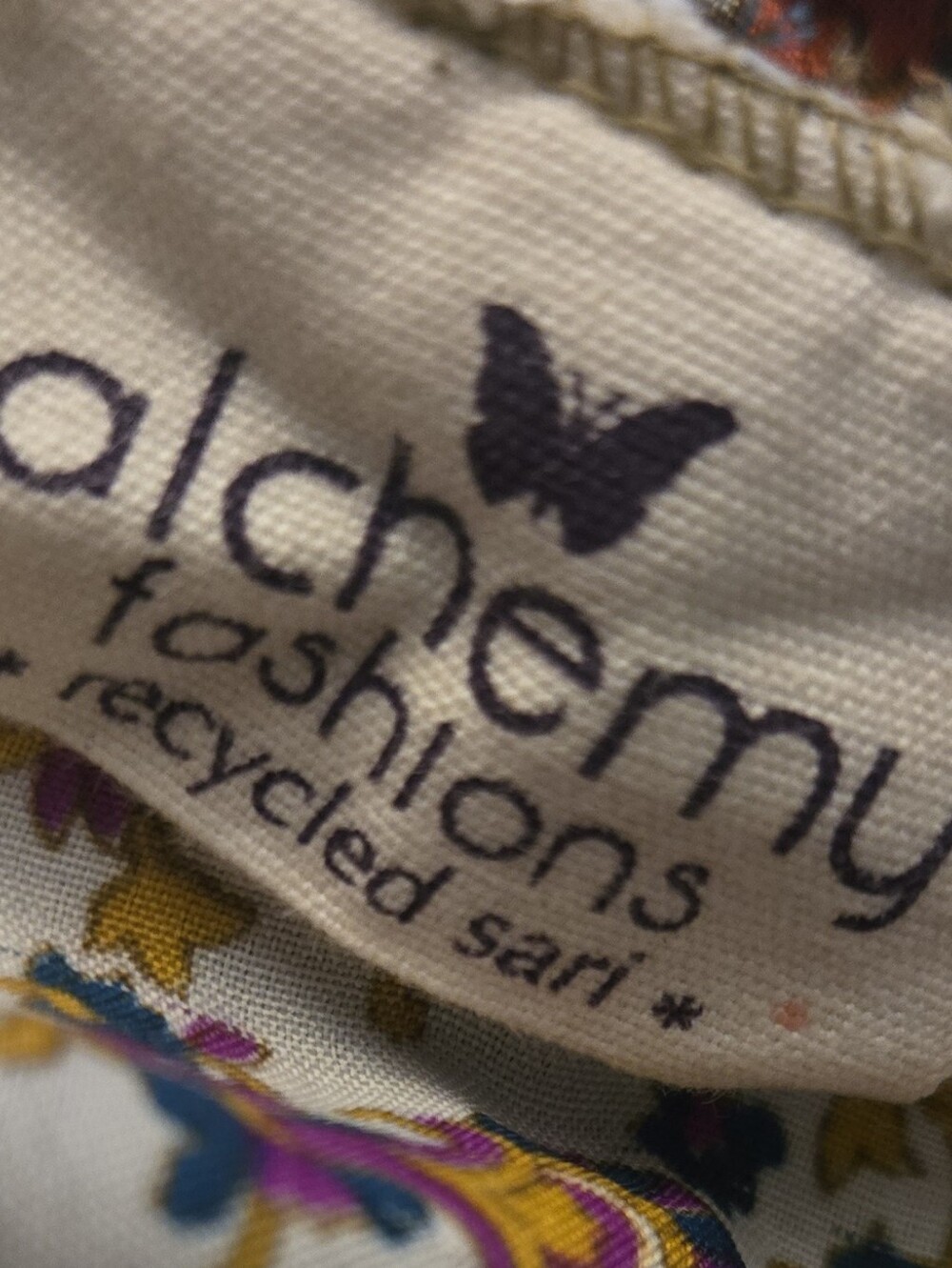 Alchemy Fashions Recycled Sari Strapless Boho Midi Dress  XLG - Picture 15 of 15